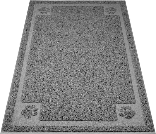 Large Cat Litter Mat Trapper 35.5"×23.5" Traps Litter from Box and Paws Scatter Control for Litter Box Soft on Sensitive Kitty Paws Easy to Clean Durable